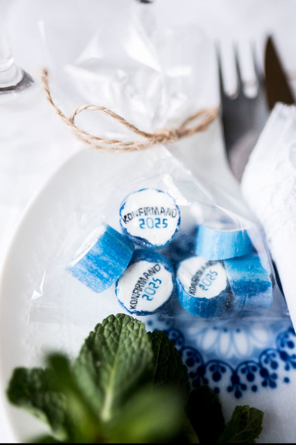 Konfirmationsmann Bonbons blau