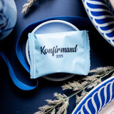 Konfirmand bag Elegant Matt Light blue: Perfect party decoration with handmade buns 