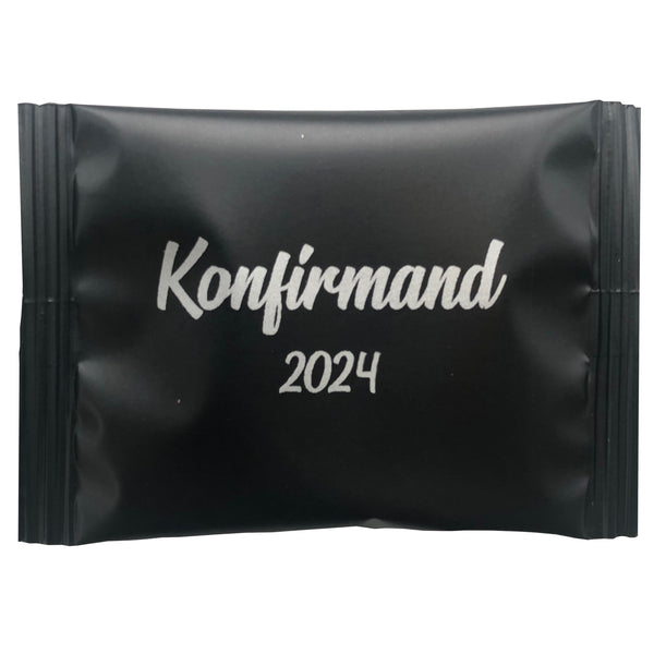 Konfirmationstüte schwarz mit silbernem Aufdruck inkl. Harte Süßigkeiten