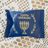 Happy Hanukkah pose m. guldtryk inkl. håndlavede bolcher vegansk